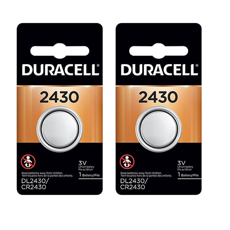 Duracell DL2430 3V Lithium Coin Cell Battery, 2 Pack